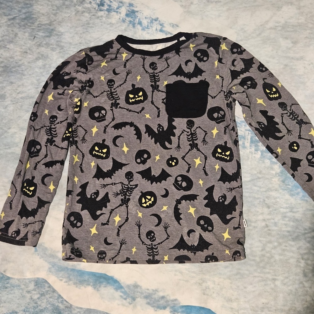 Little Sleepies Glowing Ghouls Halloween Long Sleeve Bamboo Shirt Girls Size 6